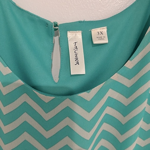 Tacera 3X Plus, Green w/zig zag light Grey patterns, inner lining is Green - Picture 2 of 6